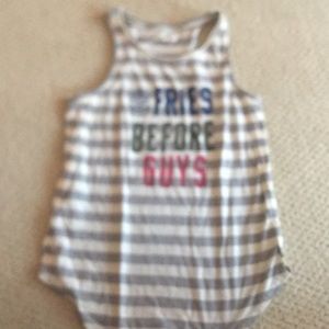 “Fries before guys” tank top